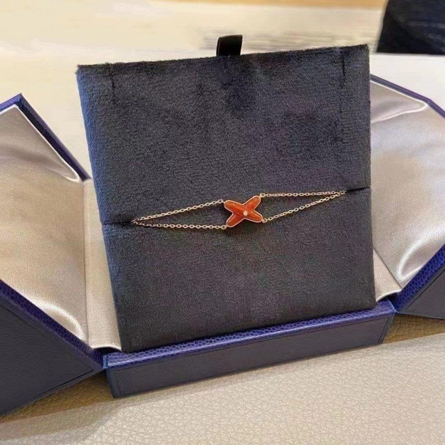 [AuraEcho Jewelry]JEUX BRACELET CARNELIAN PINK GOLD 1 DIAMOND