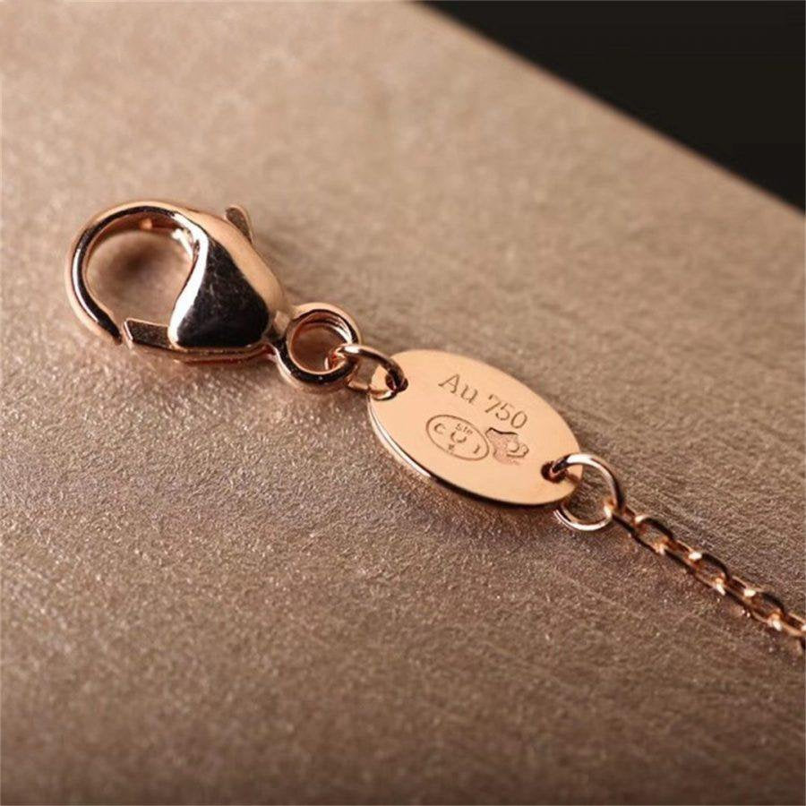 [AuraEcho Jewelry]Hollow Design Four-Leaf Clover Flower Shape Ring