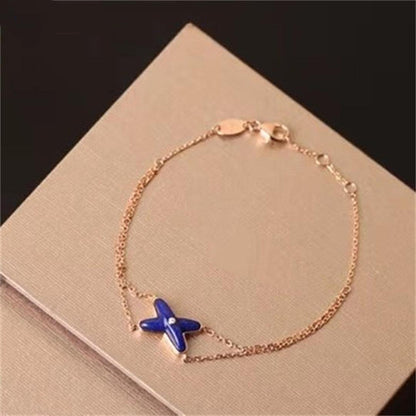 [AuraEcho Jewelry]Hollow Design Four-Leaf Clover Flower Shape Ring