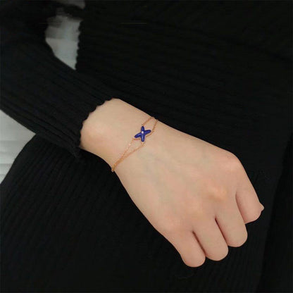 [AuraEcho Jewelry]Hollow Design Four-Leaf Clover Flower Shape Ring