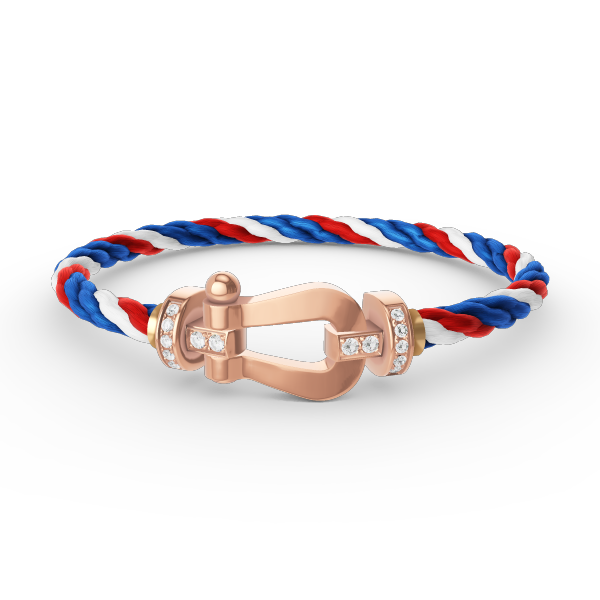 [AuraEcho Jewelry]FORCE LARGE HORSESHOE HALF DIAMOND BRACELET ROSE GOLD