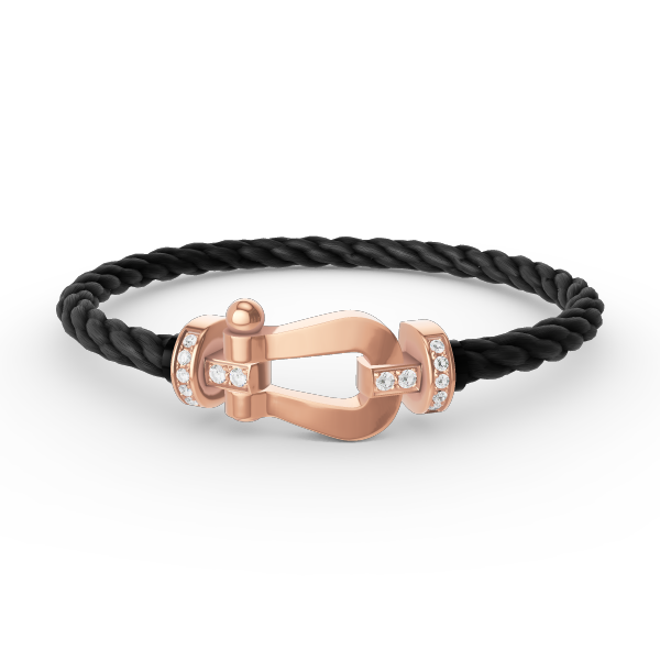 [AuraEcho Jewelry]FORCE LARGE HORSESHOE HALF DIAMOND BRACELET ROSE GOLD