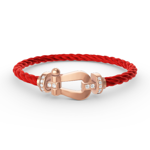 [AuraEcho Jewelry]FORCE LARGE HORSESHOE HALF DIAMOND BRACELET ROSE GOLD