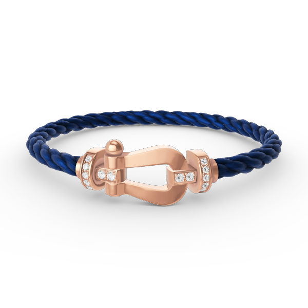 [AuraEcho Jewelry]FORCE LARGE HORSESHOE HALF DIAMOND BRACELET ROSE GOLD