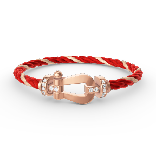[AuraEcho Jewelry]FORCE LARGE HORSESHOE HALF DIAMOND BRACELET ROSE GOLD