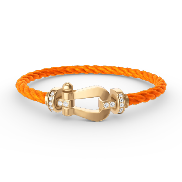 [AuraEcho Jewelry]FORCE LARGE HORSESHOE HALF DIAMOND BRACELET GOLD