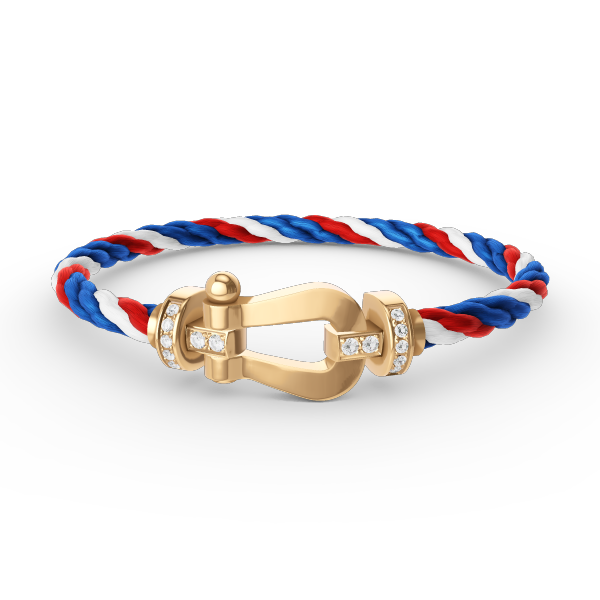 [AuraEcho Jewelry]FORCE LARGE HORSESHOE HALF DIAMOND BRACELET GOLD