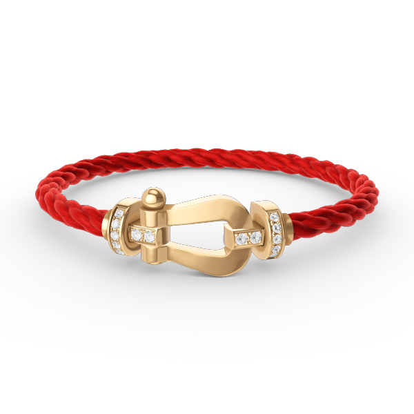 [AuraEcho Jewelry]FORCE LARGE HORSESHOE HALF DIAMOND BRACELET GOLD