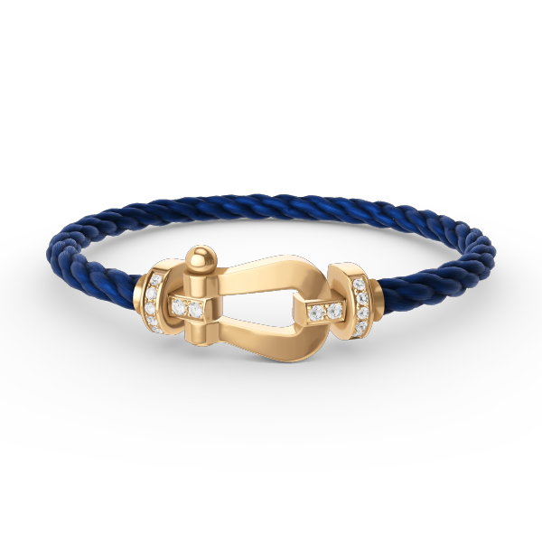 [AuraEcho Jewelry]FORCE LARGE HORSESHOE HALF DIAMOND BRACELET GOLD
