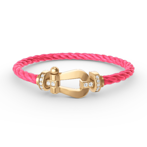 [AuraEcho Jewelry]FORCE LARGE HORSESHOE HALF DIAMOND BRACELET GOLD