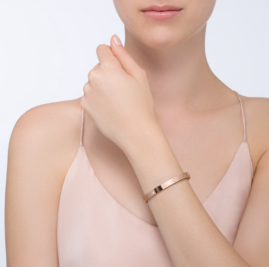 [AuraEcho Jewelry]LOVE BRACELET 6.1MM 4 DIAMONDS